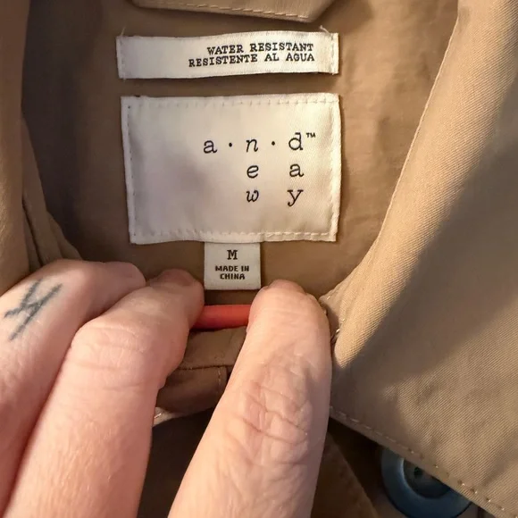 a new day Tan Trench Coat - Picture 3 of 4